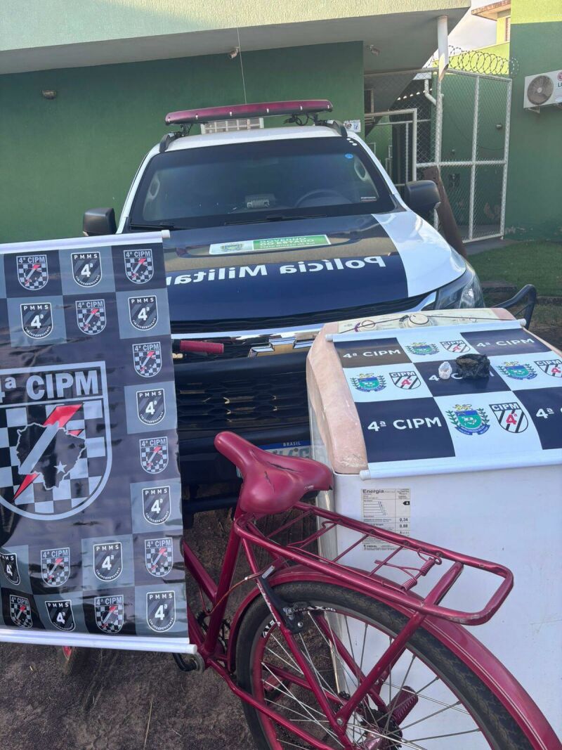 Imagem ilustrativa da matéria Furto de máquina de lavar e bicicleta termina com quatro presos em Chapadão do Sul